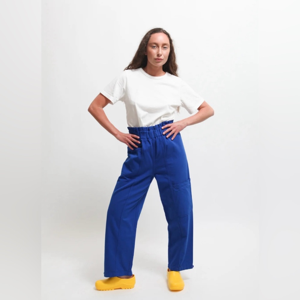Gravel and Gold rally pants in Matisse blue